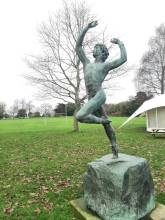 An image of the
Statue of **Spartacus** outside Chichester Festival Theatre.