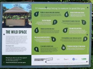 There is a 'wild space' being developed.